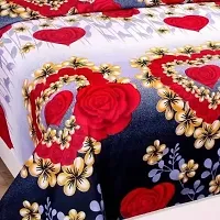 Comfortable Multicoloured  Polycotton Bedsheet with 2 Pillow Covers-thumb1