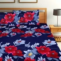 Comfortable Multicoloured  Polycotton Bedsheet with 2 Pillow Covers-thumb1