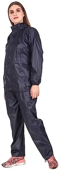 Stylish Polyster Unisex Raincoat For Men And Women Size XL-thumb0