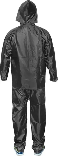 Stylish Polyster Unisex Raincoat For Men And Women Size L-thumb1