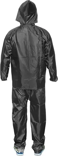 Stylish Polyster Unisex Raincoat For Men And Women Size L-thumb2