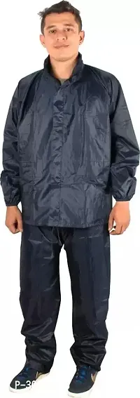 Stylish Polyster Unisex Raincoat For Men And Women Size M