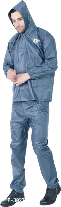 Stylish Polyster Unisex Raincoat For Men And Women Size 3XL-thumb0