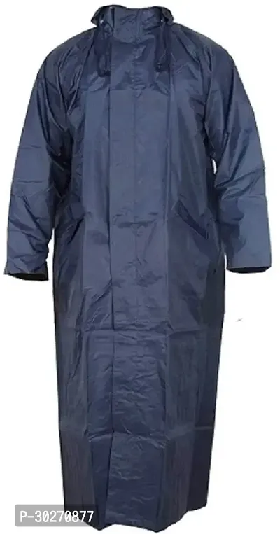 Stylish Polyster Unisex Raincoat For Men And Women Size L-thumb0