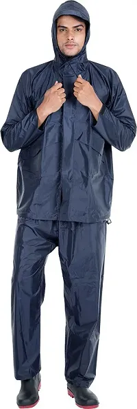 Stylish Polyster Unisex Raincoat For Men And Women Size M-thumb3