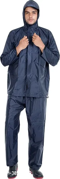 Stylish Polyster Unisex Raincoat For Men And Women Size M-thumb4