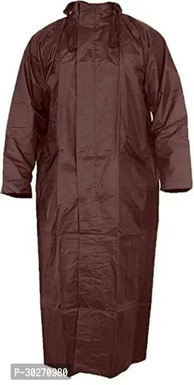 Stylish Polyster Unisex Raincoat For Men And Women Size L-thumb0