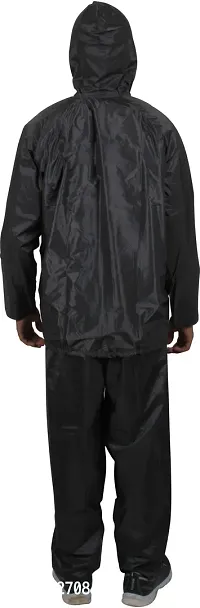 Stylish Polyster Unisex Raincoat For Men And Women Size L-thumb2