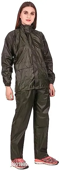 Stylish Polyster Unisex Raincoat For Men And Women Size L-thumb2