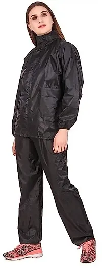 Stylish Polyster Unisex Raincoat For Men And Women Size Free-thumb1