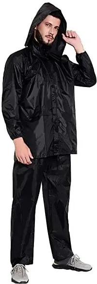 Stylish Polyster Unisex Raincoat For Men And Women Size 3XL-thumb2