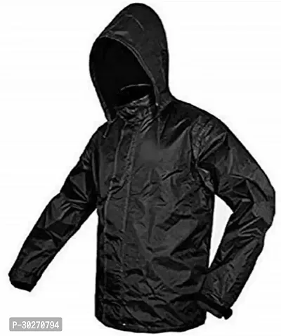 Stylish Polyster Unisex Raincoat For Men And Women Size L-thumb2