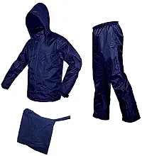 Stylish Polyster Unisex Raincoat For Men And Women Size M-thumb2