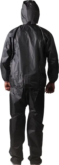 Stylish Polyster Unisex Raincoat For Men And Women Size L-thumb1