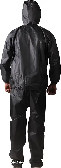 Stylish Polyster Unisex Raincoat For Men And Women Size L-thumb2