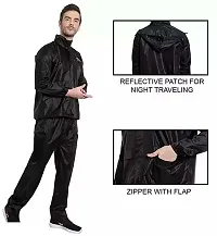 Stylish Polyster Unisex Raincoat For Men And Women Size L-thumb2