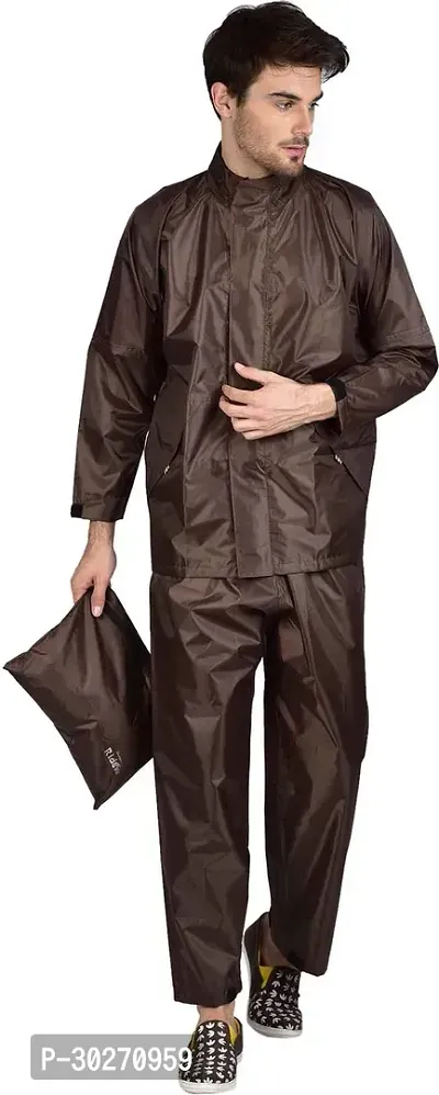 Stylish Polyster Unisex Raincoat For Men And Women Size L