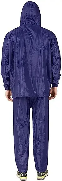 Stylish Polyster Unisex Raincoat For Men And Women Size XL-thumb1