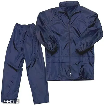 Stylish Polyster Unisex Raincoat For Men And Women Size L-thumb0