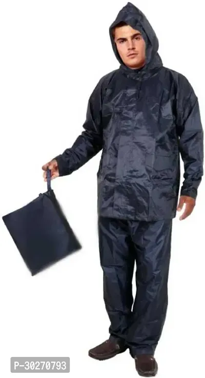 Stylish Polyster Unisex Raincoat For Men And Women Size L