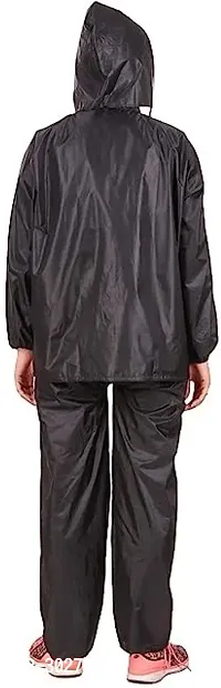 Stylish Polyster Unisex Raincoat For Men And Women Size S-thumb4