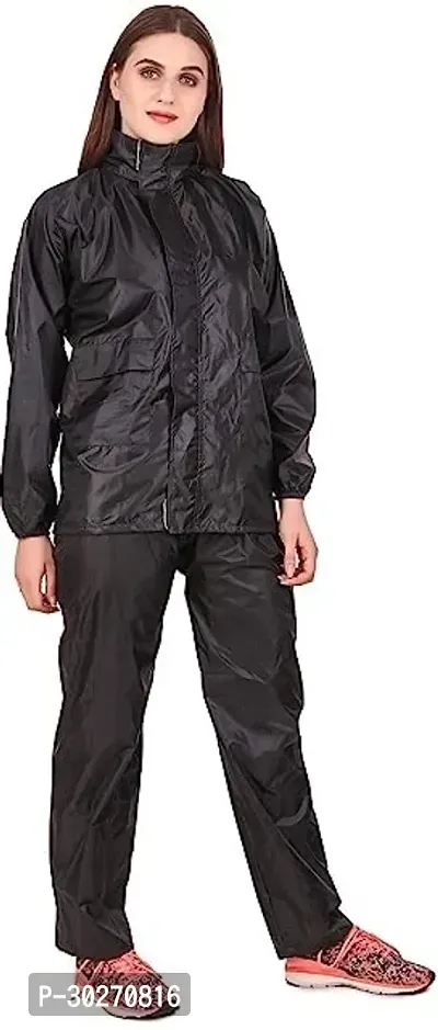 Stylish Polyster Unisex Raincoat For Men And Women Size S-thumb3