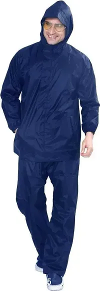 Stylish Polyster Unisex Raincoat For Men And Women Size Free-thumb0