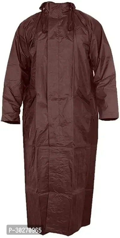 Stylish Polyster Unisex Raincoat For Men And Women Size L-thumb0