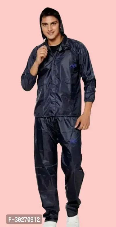 Stylish Polyster Unisex Raincoat For Men And Women Size M