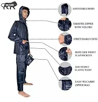 Stylish Polyster Unisex Raincoat For Men And Women Size L-thumb1