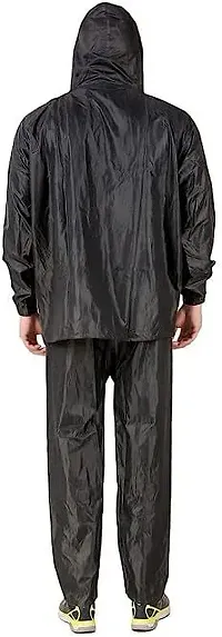 Stylish Polyster Unisex Raincoat For Men And Women Size M-thumb1