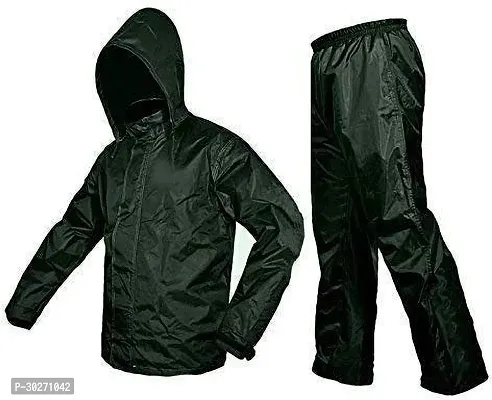 Stylish Polyster Unisex Raincoat For Men And Women Size L-thumb2