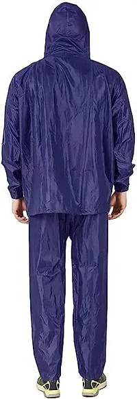 Stylish Polyster Unisex Raincoat For Men And Women Size S-thumb1