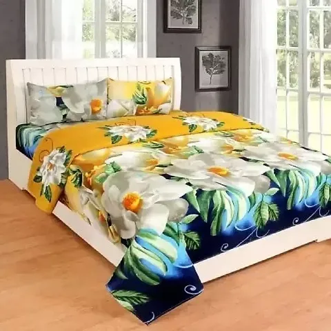 144 TC Polycotton Double Bedsheets 90*90 Inch
