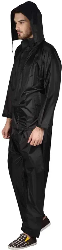 Stylish Polyster Unisex Raincoat For Men And Women Size M-thumb2