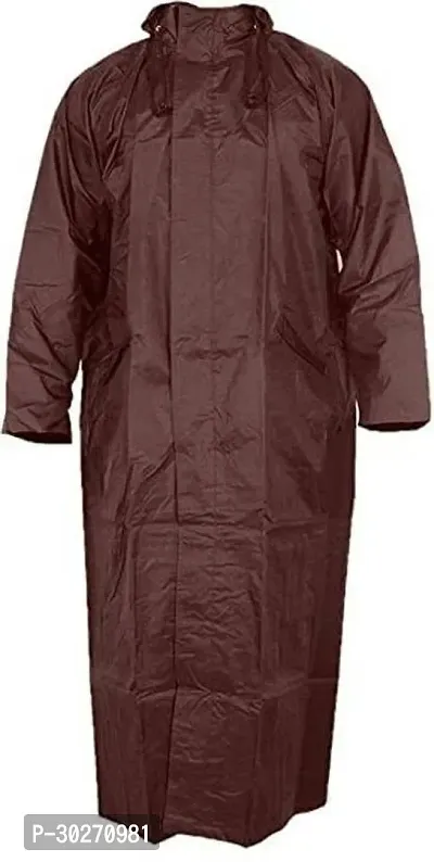 Stylish Polyster Unisex Raincoat For Men And Women Size M-thumb0