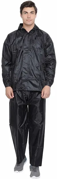 Stylish Polyster Unisex Raincoat For Men And Women Size XL-thumb0