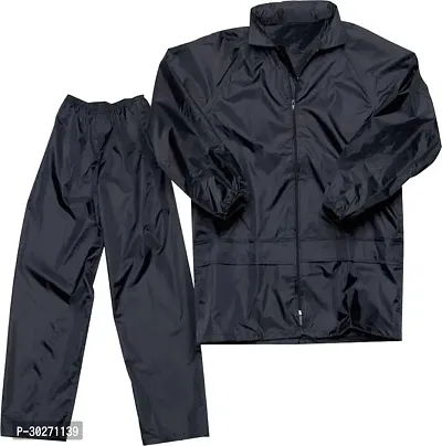 Stylish Polyster Unisex Raincoat For Men And Women Size S-thumb0