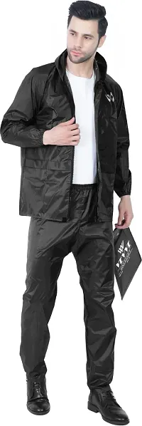 Stylish Polyster Unisex Raincoat For Men And Women Size M-thumb3