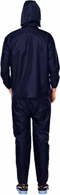 Stylish Polyster Unisex Raincoat For Men And Women Size L-thumb1