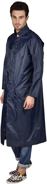 Stylish Polyster Unisex Raincoat For Men And Women Size L-thumb2