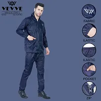 Stylish Polyster Unisex Raincoat For Men And Women Size 3XL-thumb1