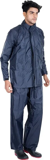 Stylish Polyster Unisex Raincoat For Men And Women Size M-thumb2