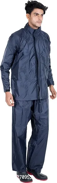 Stylish Polyster Unisex Raincoat For Men And Women Size M-thumb3