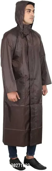 Stylish Polyster Unisex Raincoat For Men And Women Size S-thumb3