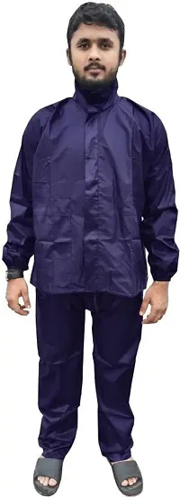 Stylish Polyster Unisex Raincoat For Men And Women Size L-thumb2