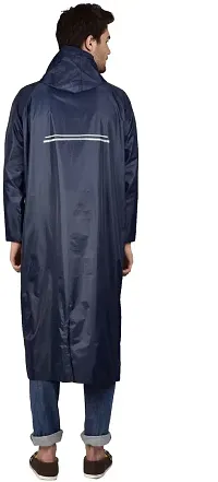 Stylish Polyster Unisex Raincoat For Men And Women Size L-thumb3