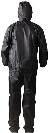 Stylish Polyster Unisex Raincoat For Men And Women Size L-thumb3