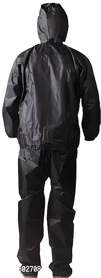 Stylish Polyster Unisex Raincoat For Men And Women Size L-thumb4