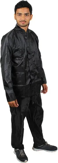 Stylish Polyster Unisex Raincoat For Men And Women Size XL-thumb1